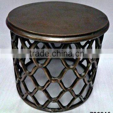 Aluminium Metal Stool Brass Antique Finish