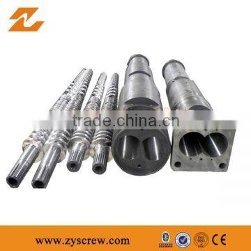 Extruder bimetallic conical twin screw barrel for plastic extruder