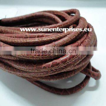 Nappa Leather Cords - Snake Style - Red- 2.5mm