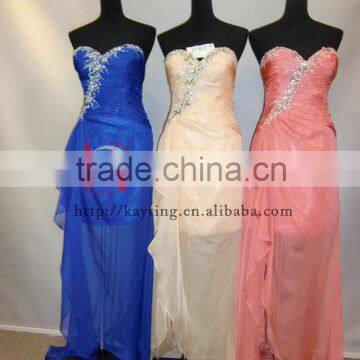 Sexy Backless off Shoulder Beaded See Through Blue Formal Dresses for Women