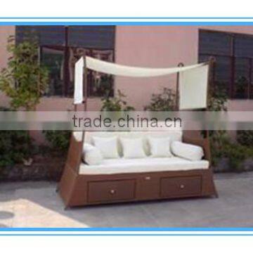 2016 garden set outdoor PE Rattan Round bed LK 7040