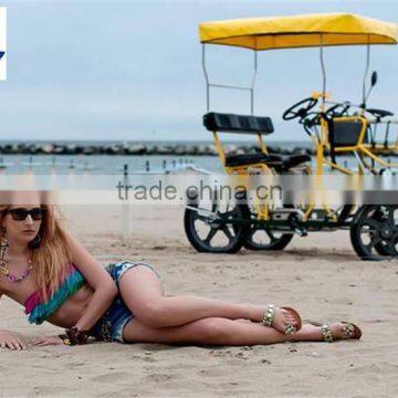 2 person for four wheel used quadricycle surrey bike with baby seat