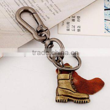 hot sale Vintage boot leather keychain