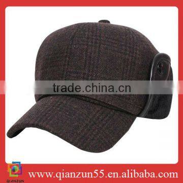 wholesale custom promotional corduroy with ear muff baseball caps