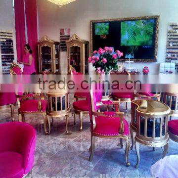 New 2016 Pink Salon Chair, Luxury Throne Spa Pedicure Chairs