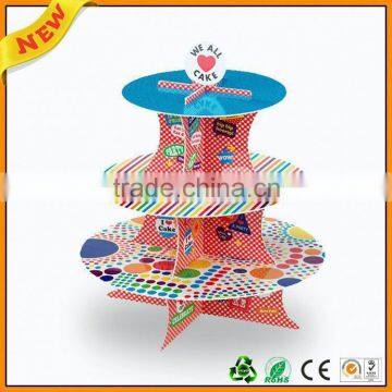 colorful cake stand for birthday party ,colorful cake stand ,color cupcake stand cardboard