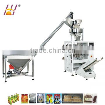 Vertical form-fill-seal packaging machine for powder and flour