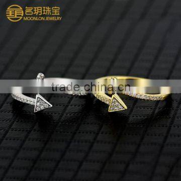 Wholesale unique design of 925 sterling silver arrow openings ring for stylish men