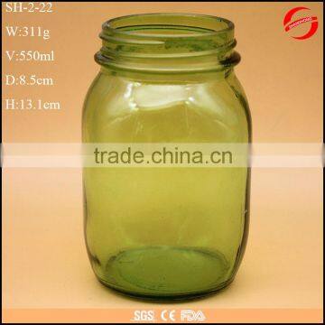 550ml round glass jar with screw cap