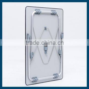 Aluminum folding table with alu leg and MDF top