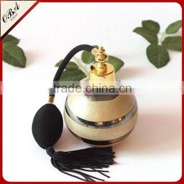 Handmade Luxury European Style Creative Air Bag Golden Glass Perfume Bottle,Round Empty Gasbag Spray Glass Bottle 100ml photo-4