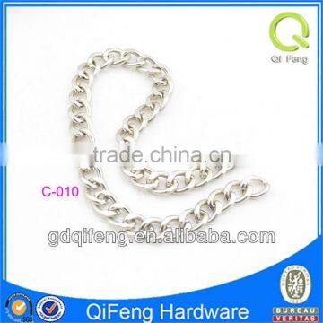 classic silver colour decorative metal chain for bag