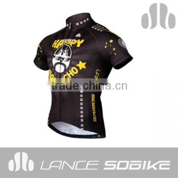 Sublimation Print Men's Short Sleeve Full Zip Bike Jersey For Outdoor Sports