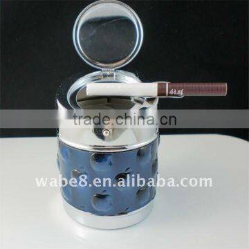 2011 New style leather covered ashtray table ashtray Garbage bin ashtray