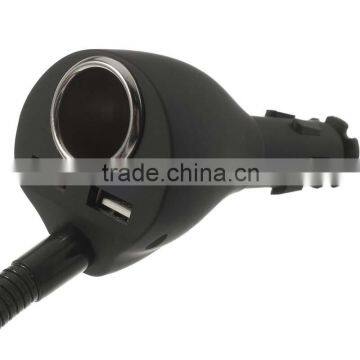 4in1 Flexible USB Car Charger Mount Cigarette Lighter Socket For Android Phones photo-5