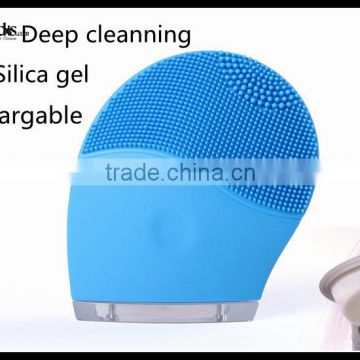 HOT waterproof silicone Facial Cleansing Brush Cleanser Massager Acne Blackhead Remover Electric Body Face