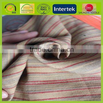 new 100% cotton yarn dyed fabric /leisure shirting fabric / stripe cotton fabric