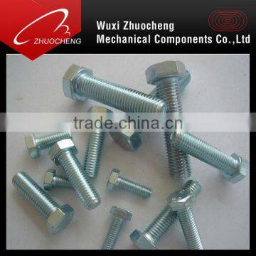 high strength zinc plated 8.8 hex head bolts