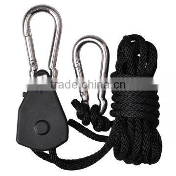 Heavy duty grow light hangers, rope ratchet lashing belt, hydroponic system adjustable rope light rope ratchet