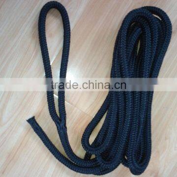 Polyester Polypropylene Fender Line Double Braided With Loop Dock Line Mooring Rope