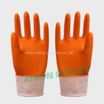 women wearing rubber glove