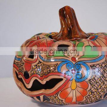 Pottery Pumpkin Candle Holder photo-4