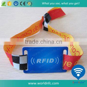 Velcro Custom Fabric Polyester Textile Wristband