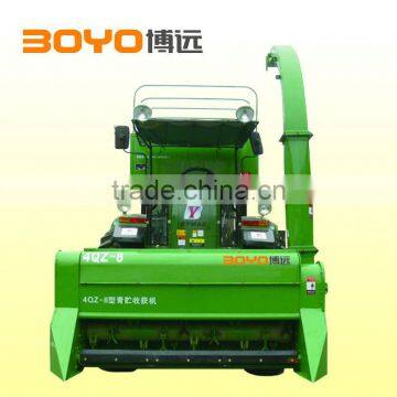 Straw silage harvesting machine