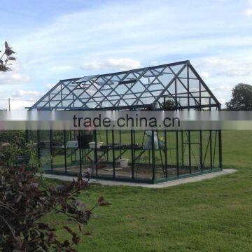 Luxury homely aluminium glass greenhouses widely used for flower and vegetables