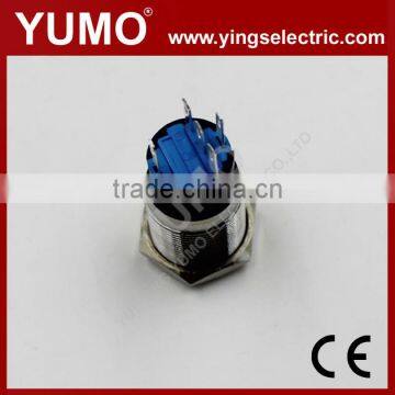 Hot Sale LA19JSF ROHS 19mm Flat Round With Dot LED IP65 Momentary or Alternate Pin Terminal 5A/250VAC no nc Push Button Switch photo-4