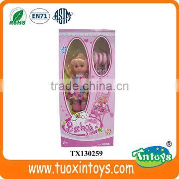 hand made rag cotton doll with IC and cart