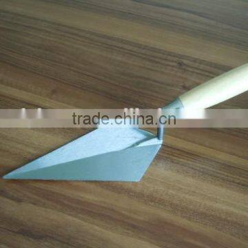 fine polished one piece forged trowel with wooden handle ( factory )