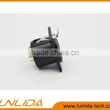 Female XLR Connector With 5 Gold Pins for Enail-Black photo-2