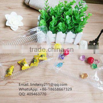 Eco friendly OPS disposable cake roll container boxes clamshell