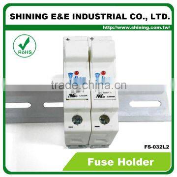 FS-032L2 LED Indicator 380V 32A 2 Pole 10x38 Cylindrical Fuse Holder