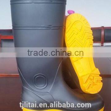Classical Wellington Boots With Black Yellow ,safety Boots,pvc Shoes photo-2