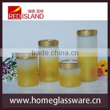 Wholesale 4 Pcs Glass Candy Jars With Plastic Lid and Hand Painted photo-2