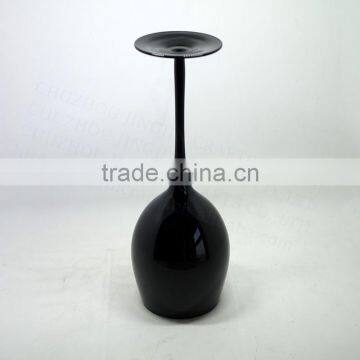 Solid Black Glass Wine Cup 17oz Party Cup for Home Wedding photo-2