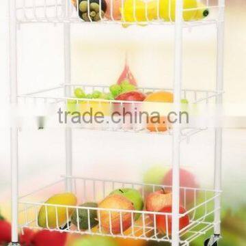 Wholesale Stock 3 Layer 4 Layer Stainless Steel With Block Movable Kitchen Storage Rack photo-3