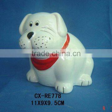 ceramic dog saving bank