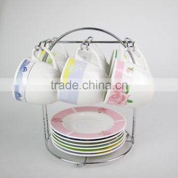 17pcs Promotional Ceramic Coffee Service Set With Sugar and Creamer Pot photo-4