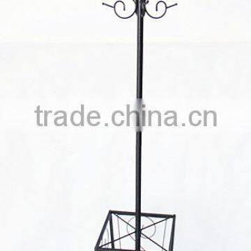 RH-4737 Multifunctional Metal Standing Coat Rack With Umbrella Holder Hat Clothes Coat Rack photo-4