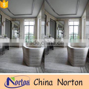 High polished marble deep bathtub bathroom for hotel project NTS-BA023L