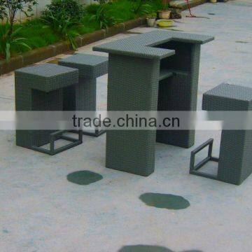 4 PC Sectional New Outdoor Rattan Bar Furniture