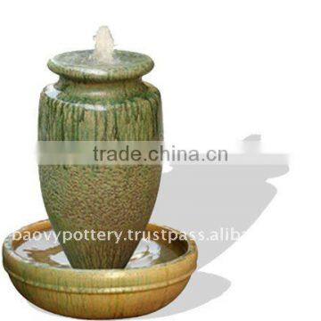 Ceramic fountain, outdoor garden fountain QP