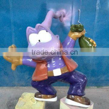 FRP frog cartoon art statue