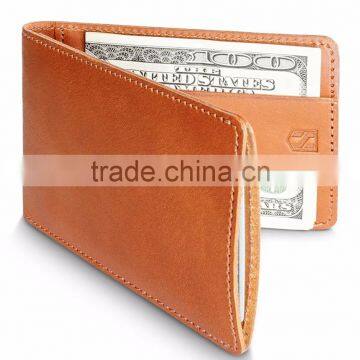 RFID Front Pocket Wallet Minimalist Wallet Slim Genuine Leather Card Holder photo-2