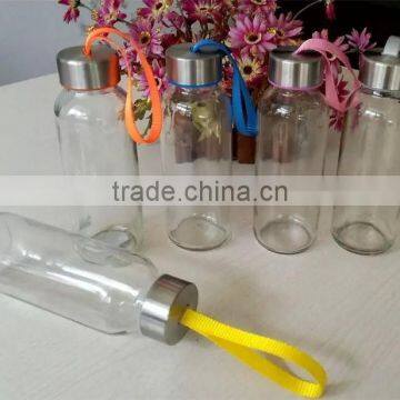 300ml Heat Resistant Glass Bottle BPA Free With Bottle Coat Glass Water Bottle With Sleeve photo-3