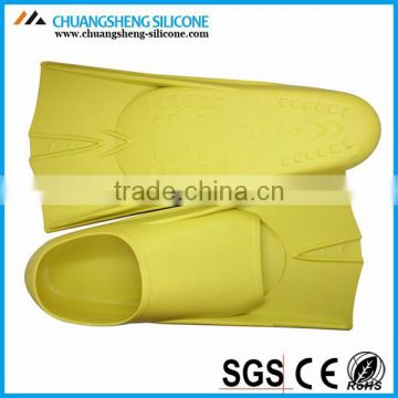 Hotselling yellow silicone mermaid tail swim shoes from China manufacture