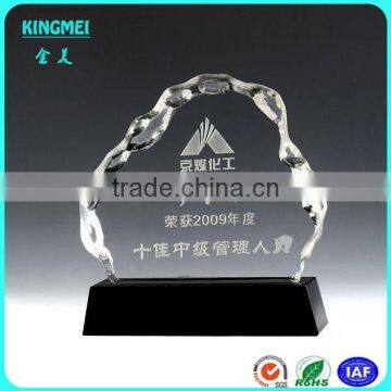 KM-ZP18 2015 Business Iceberg Decorative 3d Laser Crystal Service Award